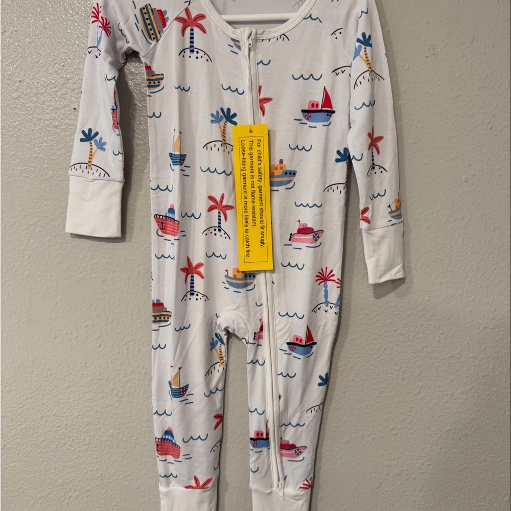 Bamboo Nautical Print One Piece
